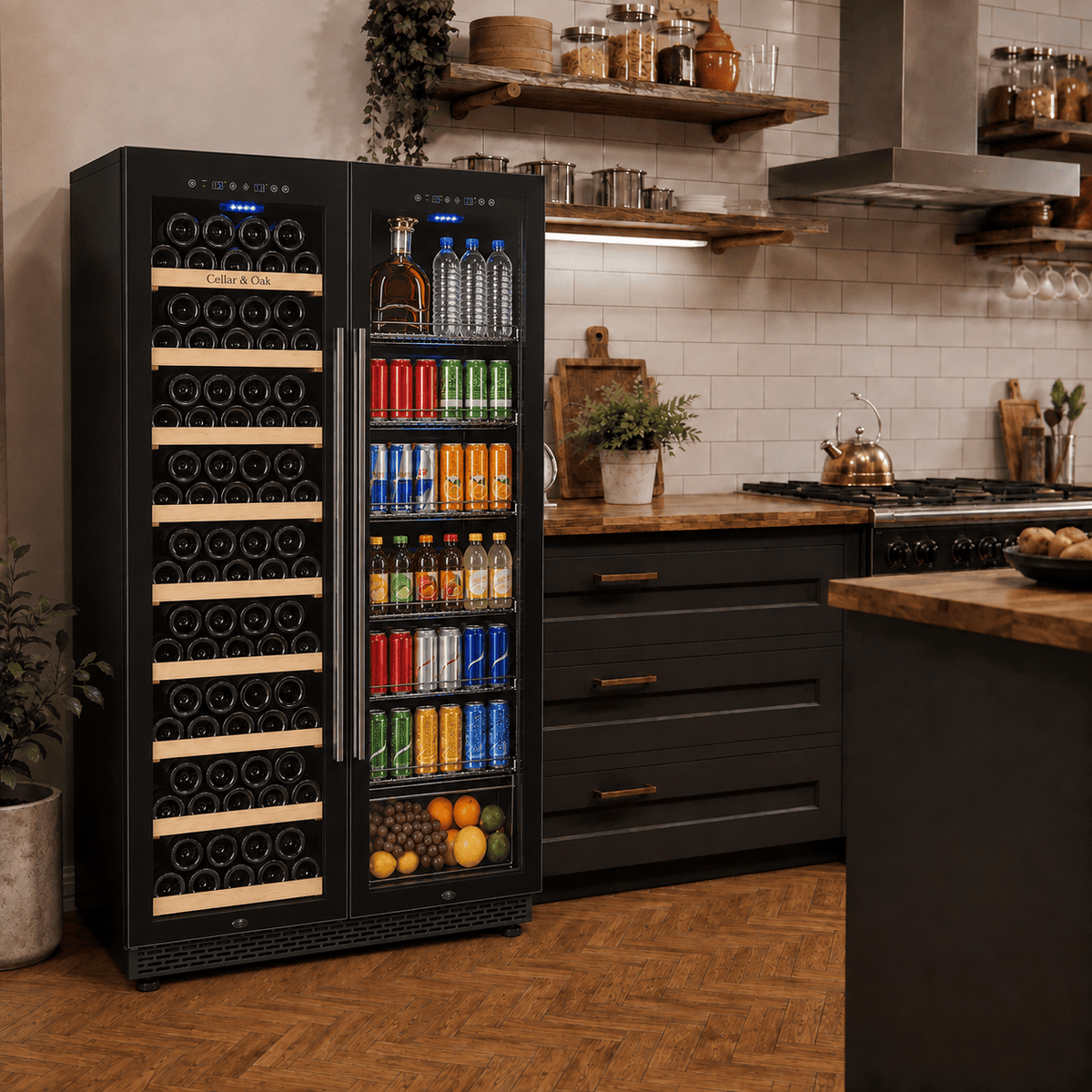 Cellar & Oak Cellar & Oak 155 Bottle Dual Wine & Beverage Cooler