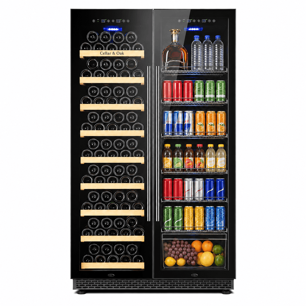Cellar & Oak Cellar & Oak 155 Bottle Dual Wine & Beverage Cooler