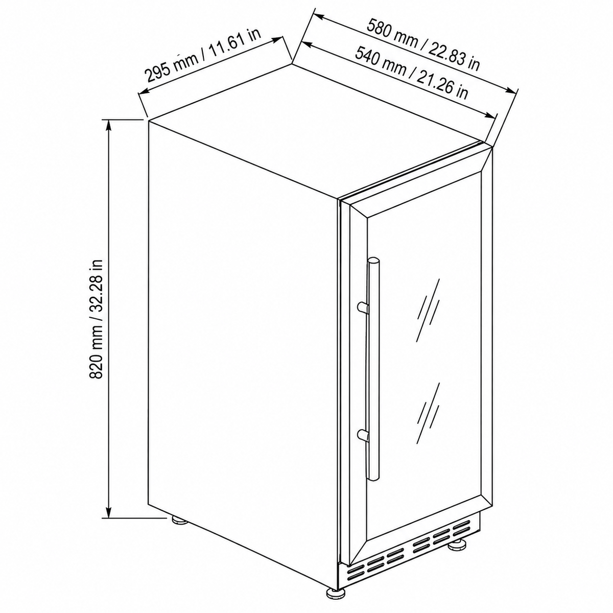 Cellar & Oak Cellar & Oak 18 Bottle Single Zone Wine Cooler