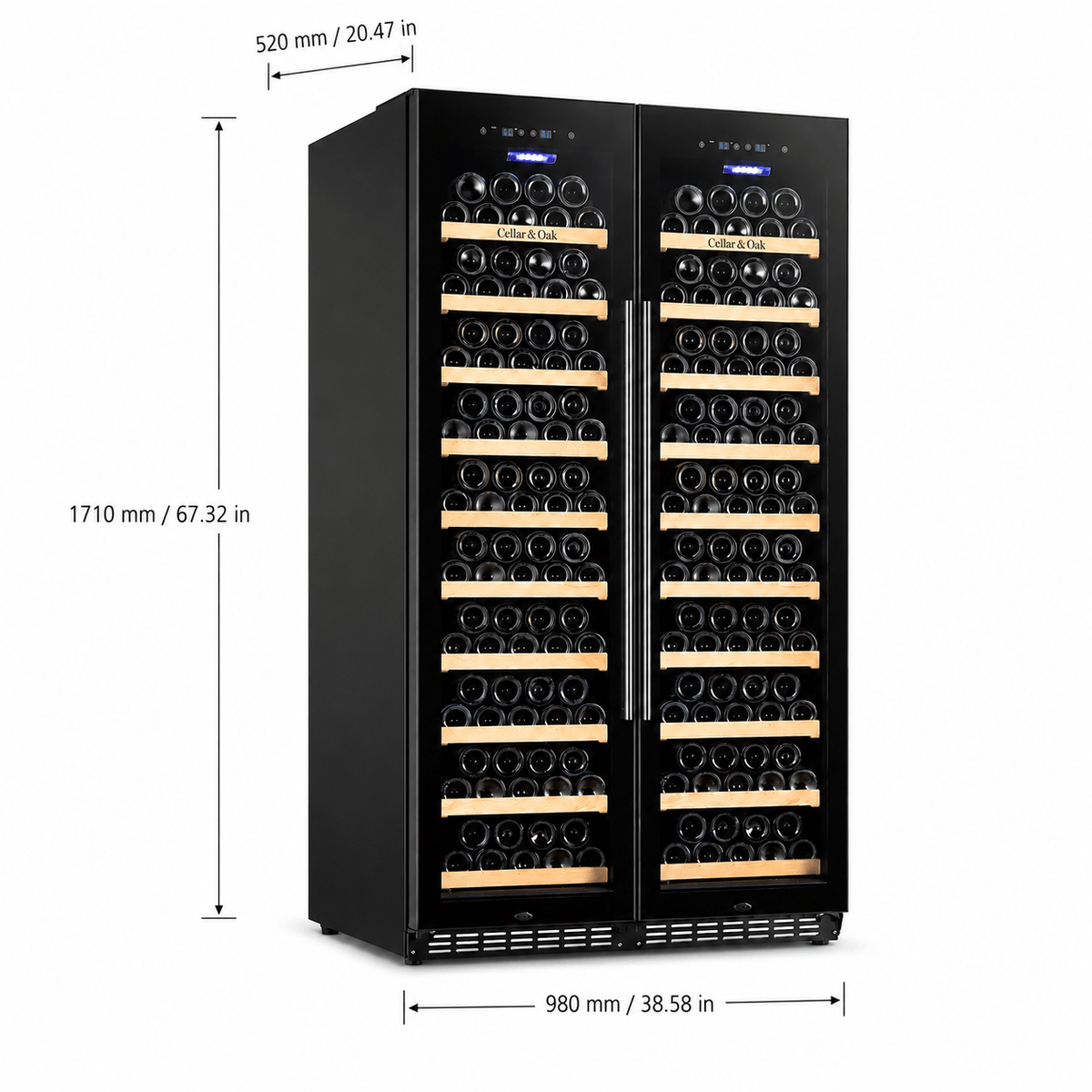 Cellar & Oak Cellar & Oak 180 Bottle Dual Zone Wine Cooler