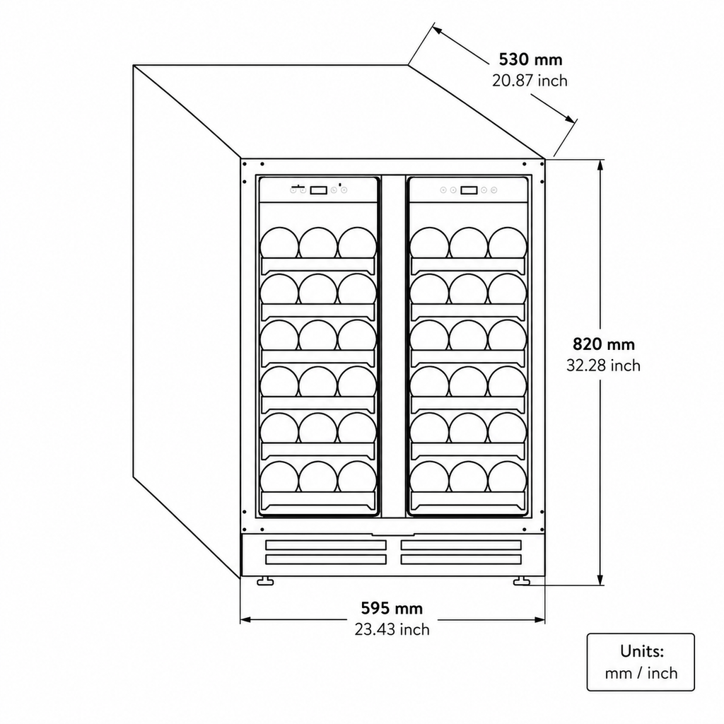 Cellar & Oak Cellar & Oak 36 Bottle Dual Zone Wine Cooler