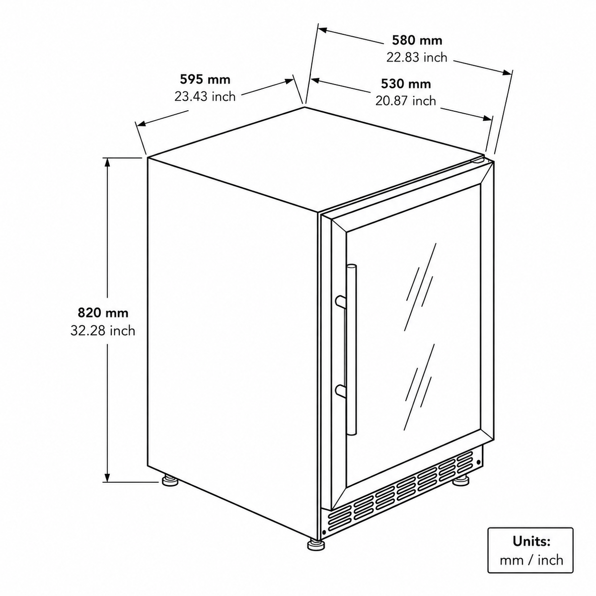 Cellar & Oak Cellar & Oak 46 Bottle Single Zone Wine Cooler