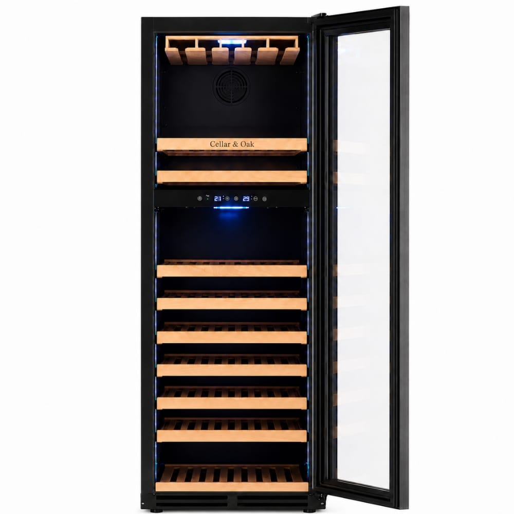 Cellar & Oak Cellar & Oak 59 Bottle Black Dual Zone Wine Cooler