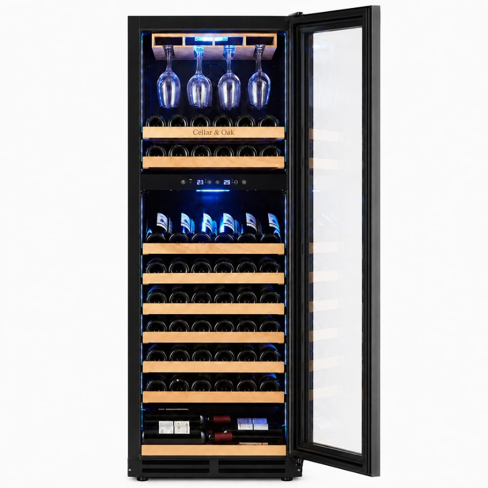 Cellar & Oak Cellar & Oak 59 Bottle Black Dual Zone Wine Cooler