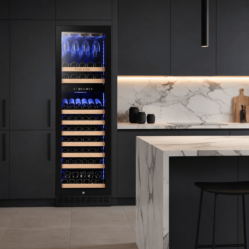 Cellar & Oak Cellar & Oak 59 Bottle Black Dual Zone Wine Cooler