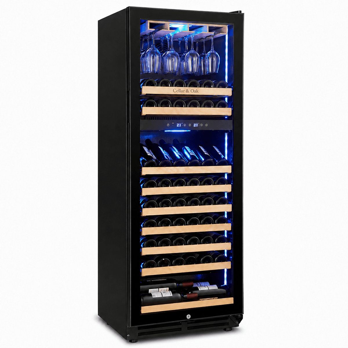 Cellar & Oak Cellar & Oak 59 Bottle Black Dual Zone Wine Cooler
